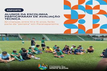 Alunos da escolinha de futebol municipal passam por avaliação técnica em Paranapanema