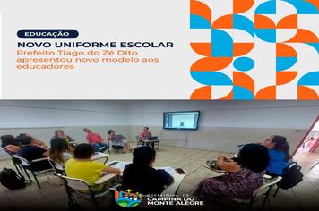 Reunião de apresentação dos novos uniformes para as escolas municipais aconteceu nesta segunda-feira (24)